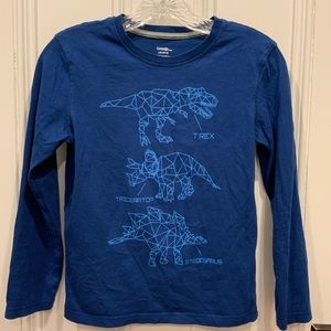 George Geometric Dinosaur Long Sleeve T-Shirt - Size L (10-12)